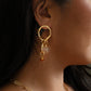 Velatti Double Circle Earrings with Gems