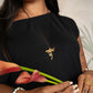 Velatti Dragonfly Pendant with Gem Necklace