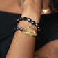 Velatti Leaf Charm Gemstone Bracelet