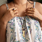 Velatti Leaf Pendant with Gem Necklace