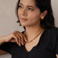 Velatti Threaded Link Necklace with Silver Threads