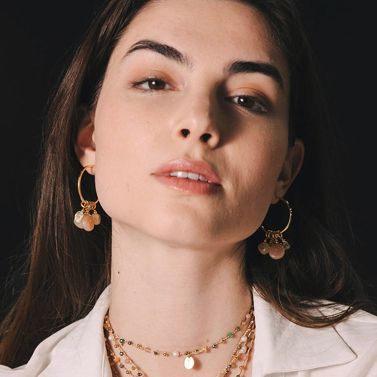 Velatti Multi Gem Hoops