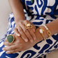 Velatti XL Triangle Ring with Aventurine