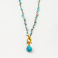 Velatti Hand Braided Necklace with Blue Opal & Larimar