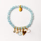 Velatti Gemstone Bracelet with Heart Charm & Pearl