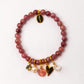 Velatti Gemstone Bracelet with Heart Charm & Pearl