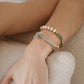 Velatti Knotted Double Strand Bracelet with Hematite