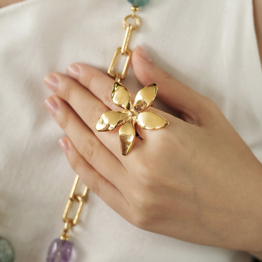 Velatti Open Petal Ring
