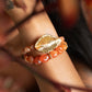 Velatti Leaf Charm Gemstone Bracelet