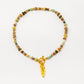 Velatti Gemstone Necklace with Leaf Charm