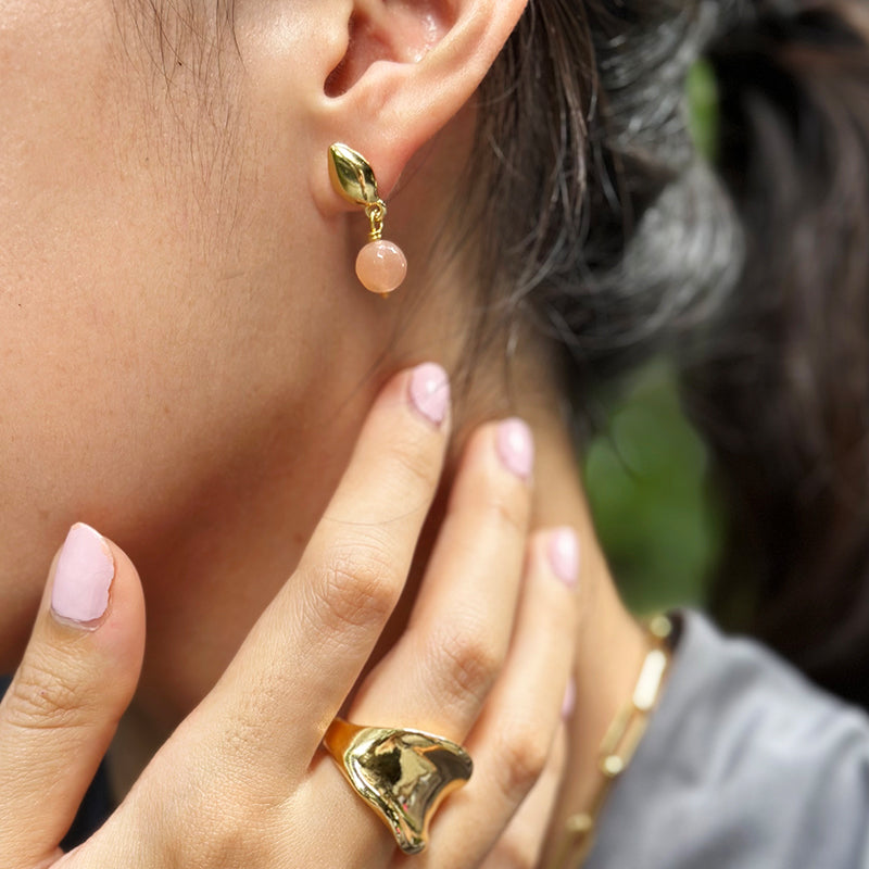 Velatti Mini Drop Gem Earrings