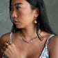 Velatti Hoops with Gems and Heart Charm