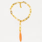 Velatti Links Necklace with Teardrop Gem
