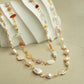 Velatti Long Links Necklace with Gems or Freshwater Pearls