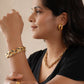 Velatti Threaded Link Necklace with Silver Threads