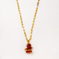 Velatti Stacked Amber Link Chain Necklace