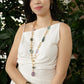 Velatti Links Long Necklace with Amethyst, Fluorite and Labradorite