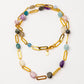 Velatti Long Links Necklace with Multi Stone