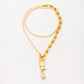 Velatti Link & Lustre Long Necklace with Baroque Pearl