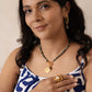 Velatti Gemstone Necklace with Medallion and Gem