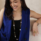 Velatti Long Links Necklace with Multi Stone