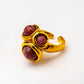 Velatti Curved Triple Gem Ring