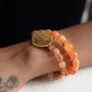 Velatti Leaf Charm Gemstone Bracelet