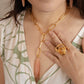 Velatti Links Necklace with Teardrop Gem