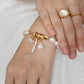Velatti Freshwater Pearl Bar Bracelet with Charms