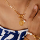Velatti Medallion Necklace with Freshwater Pearl