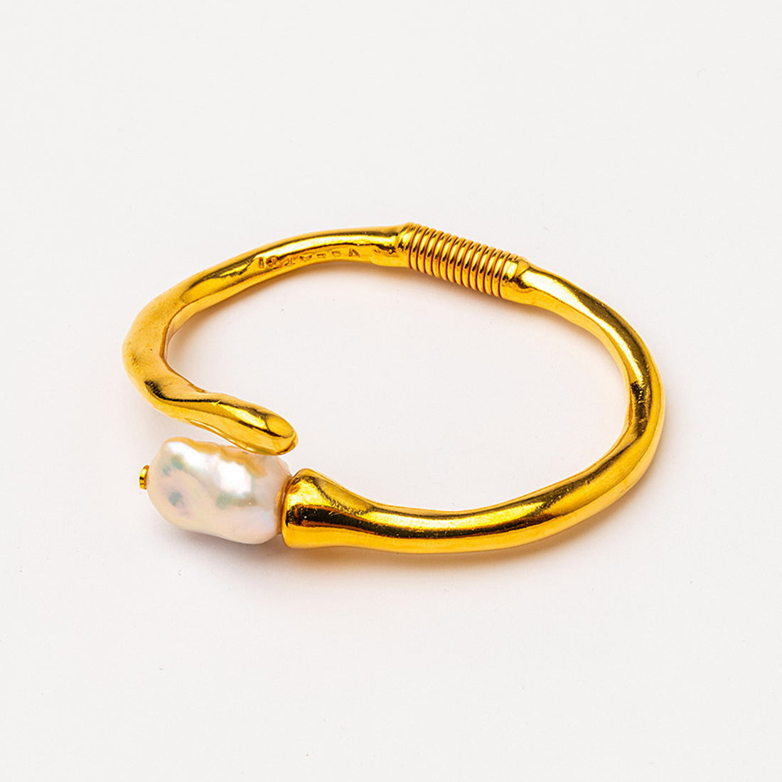 Velatti Single Baroque Pearl Spring Bracelet