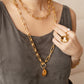 Velatti Long Links Necklace with Citrine