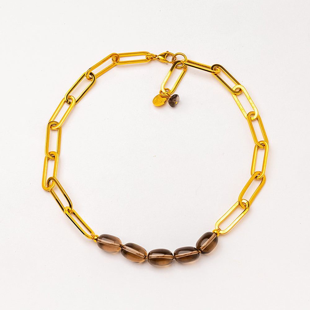 Velatti Link Quartz Necklace