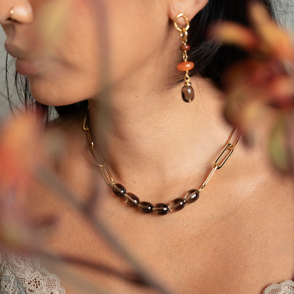 Velatti Link Quartz Necklace