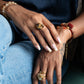 Velatti Curved Triple Gem Ring