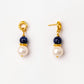 Velatti Gem & Pearl Drop Earrings