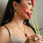 Velatti Stacked Amber Link Chain Necklace