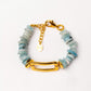 Velatti Stacked Gemstone Rectangle Bracelet (Pre-Order)