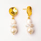Velatti Triple Gem Stack Earrings