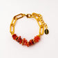 Velatti Stacked Stones Link Chain Bracelet