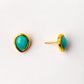amazonite teardrop stud earrings