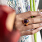 Velatti Pear Shape Gem Ring