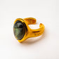 Velatti Pear Shape Gem Ring