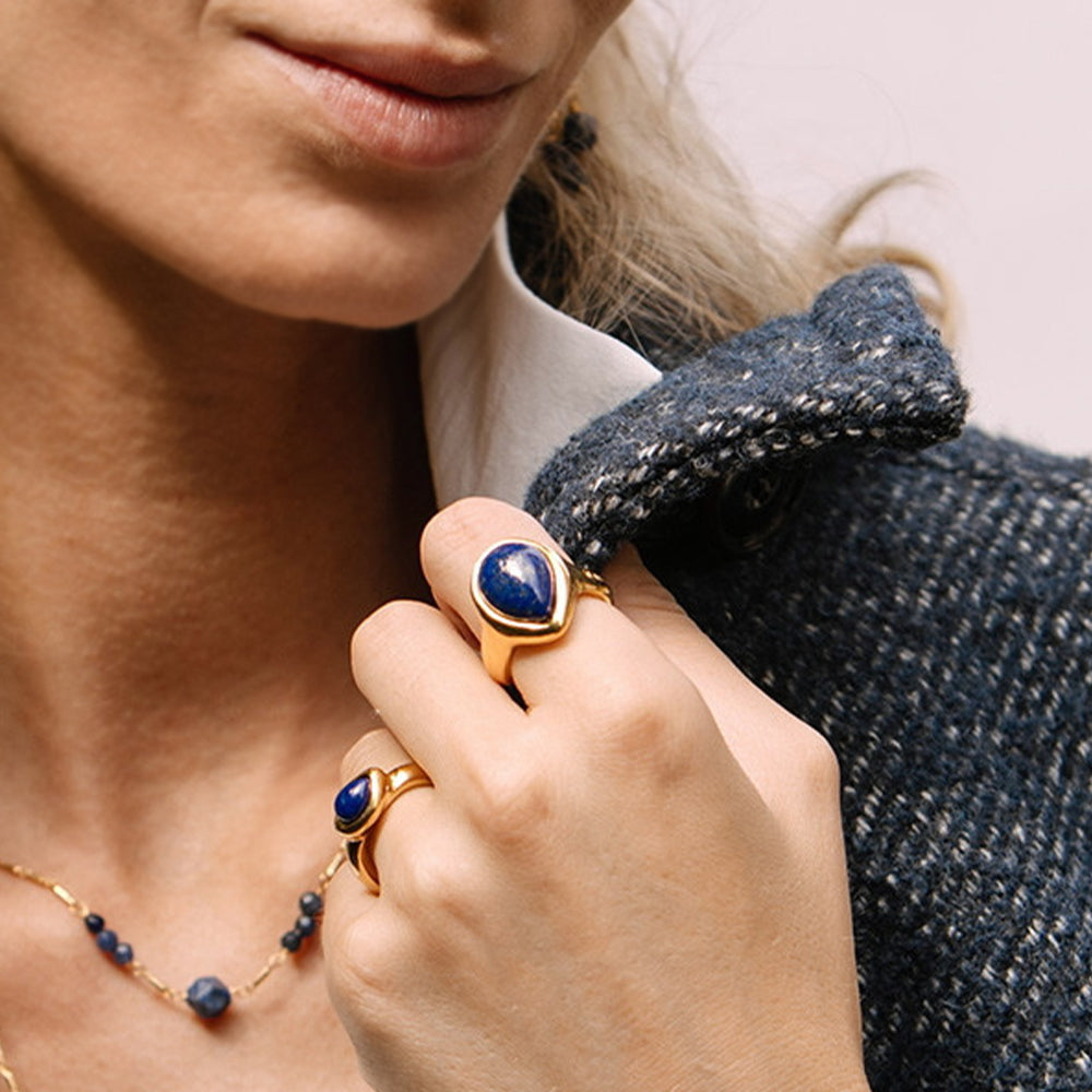 Velatti Pear Shape Gem Ring