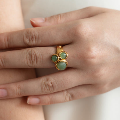 Velatti Mini Triple Gem Ring