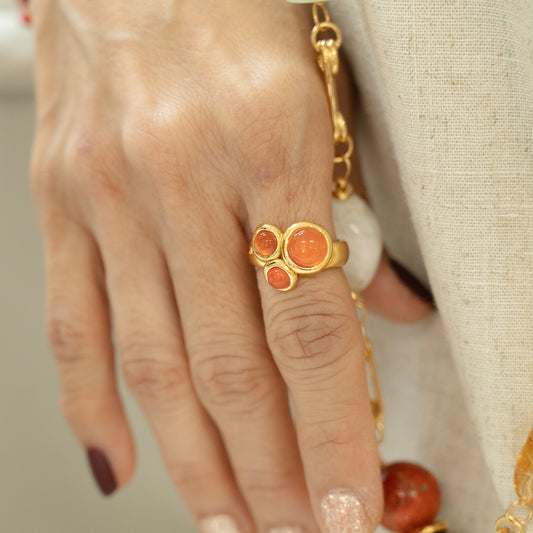 Velatti Mini Triple Gem Ring