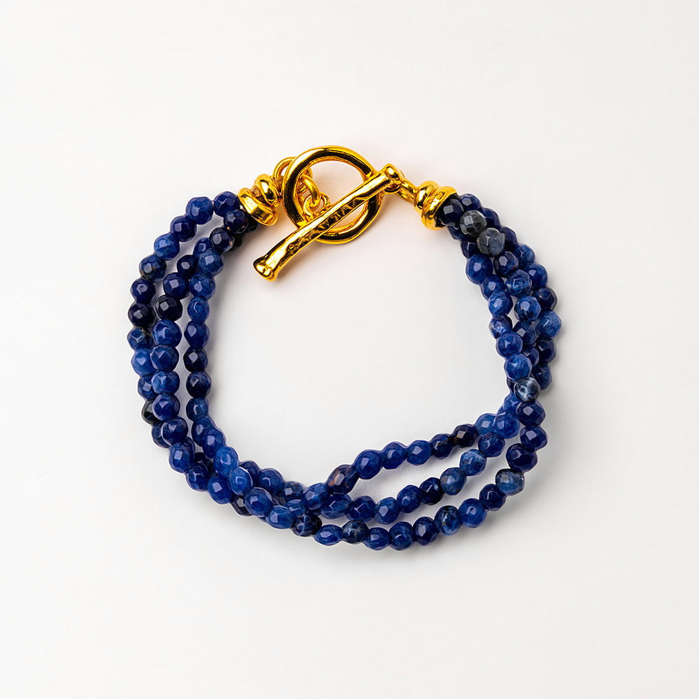 Velatti Triple Strand Sodalite Bracelet
