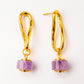 Velatti Twisted Oval & Gemstone Earrings