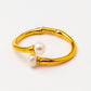 Velatti Twisted Double Freshwater Pearl Cuff