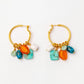 velatti gemstone hoop earrings with amazonite